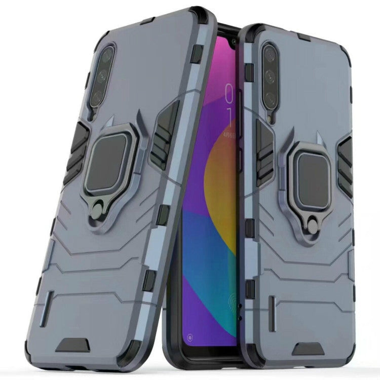 PC + TPU Shockproof Protective Case with Magnetic Ring Holder for Xiaomi Mi CC9 / A3 Lite