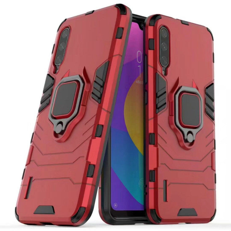 PC + TPU Shockproof Protective Case with Magnetic Ring Holder for Xiaomi Mi CC9 / A3 Lite