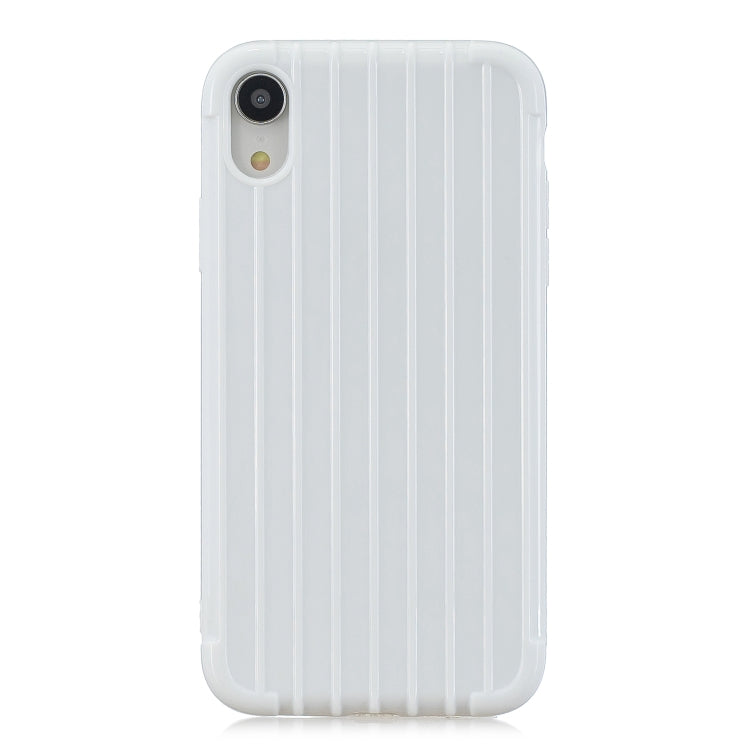For iPhone XR Suitcase Style Striped Soft TPU Case