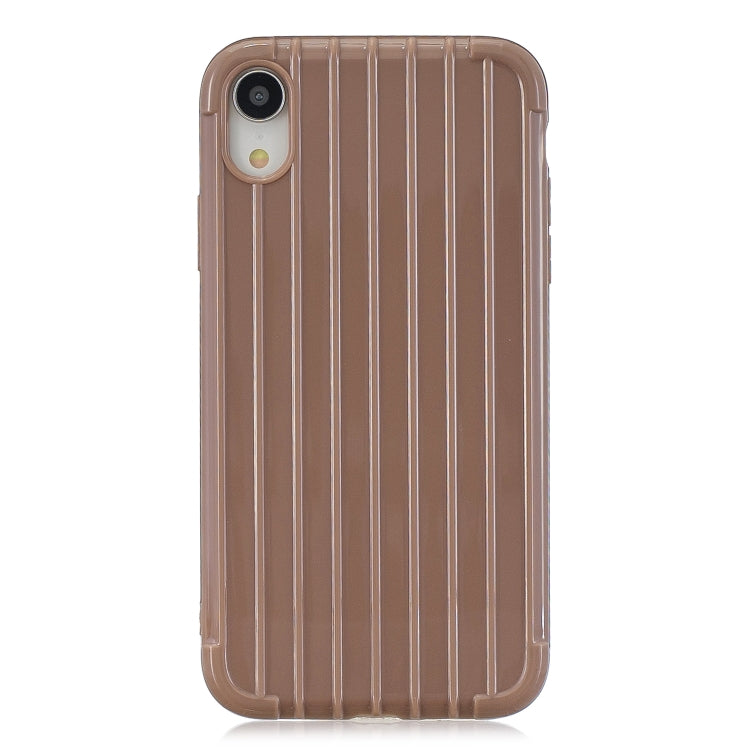 For iPhone XR Suitcase Style Striped Soft TPU Case
