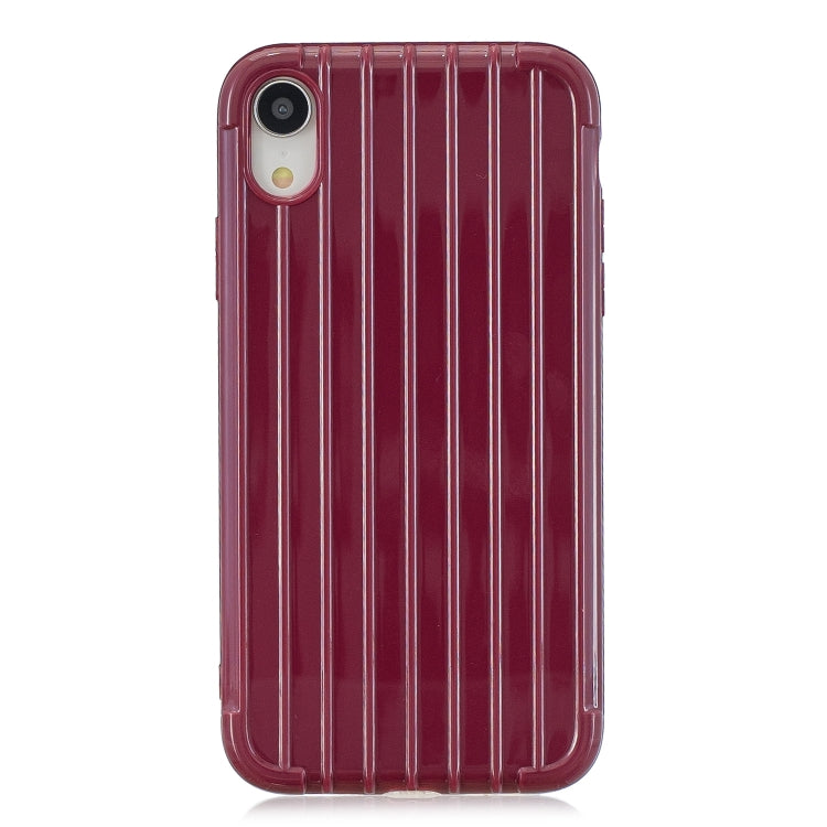 For iPhone XR Suitcase Style Striped Soft TPU Case