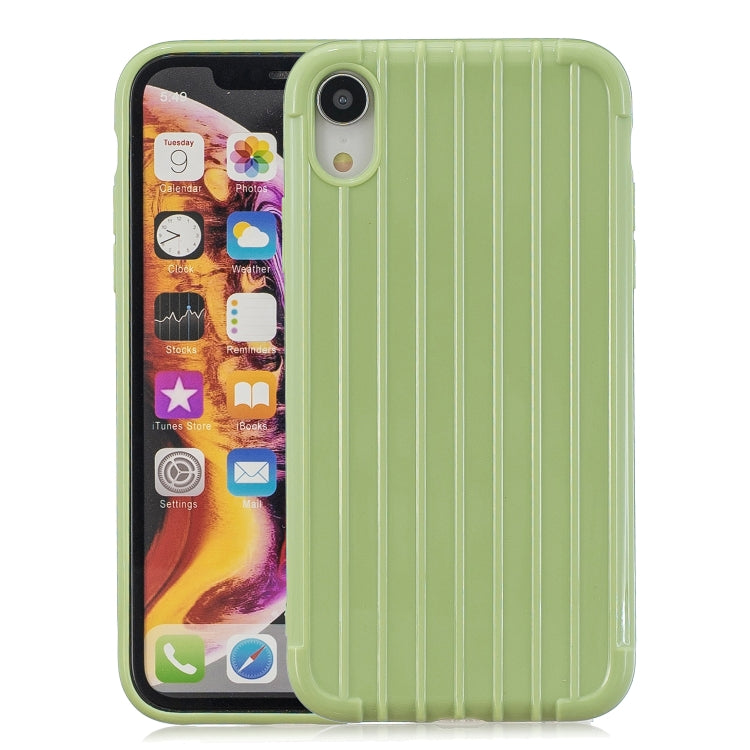 For iPhone XR Suitcase Style Striped Soft TPU Case