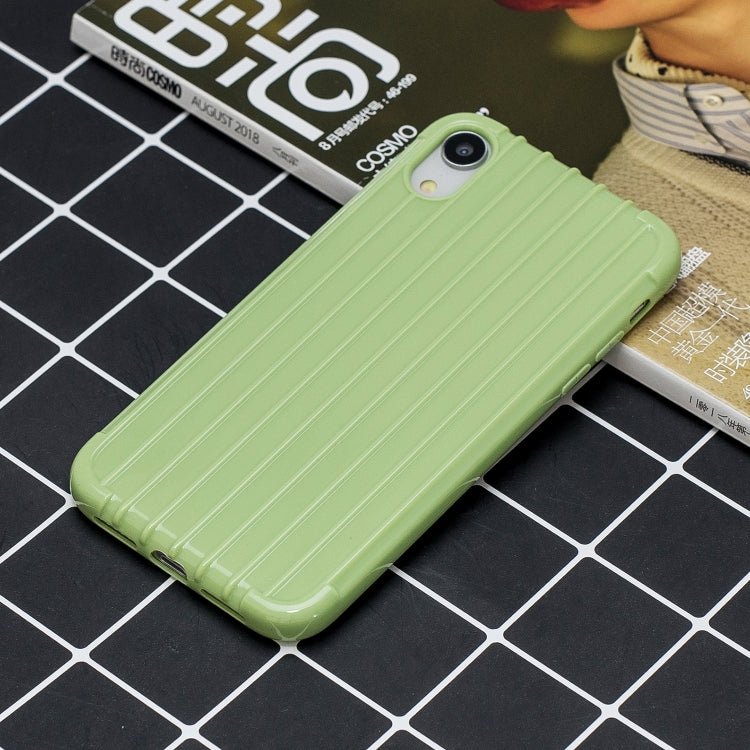 For iPhone XR Suitcase Style Striped Soft TPU Case