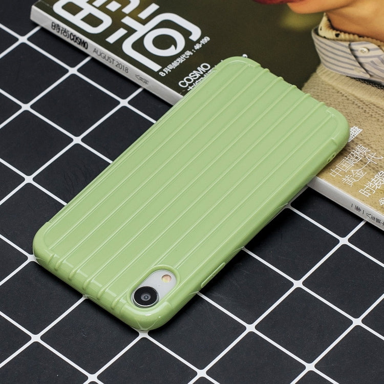 For iPhone XR Suitcase Style Striped Soft TPU Case