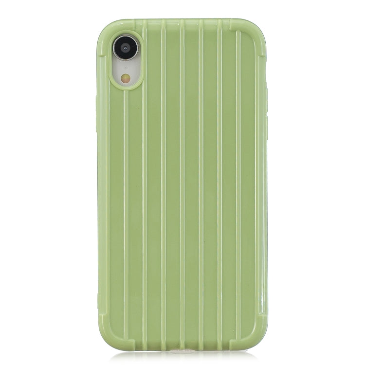 For iPhone XR Suitcase Style Striped Soft TPU Case