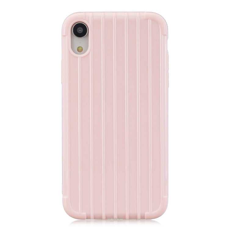 For iPhone XR Suitcase Style Striped Soft TPU Case