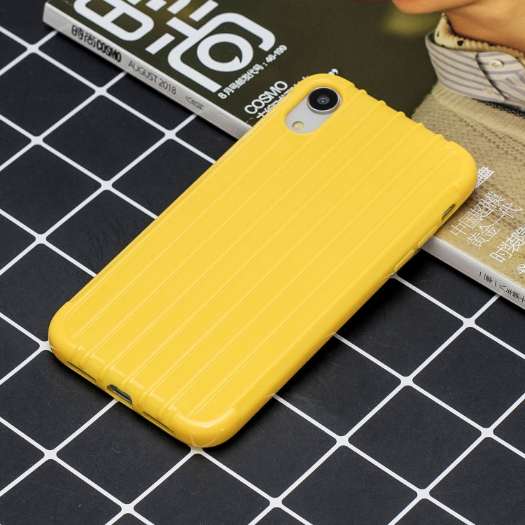 For iPhone XR Suitcase Style Striped Soft TPU Case