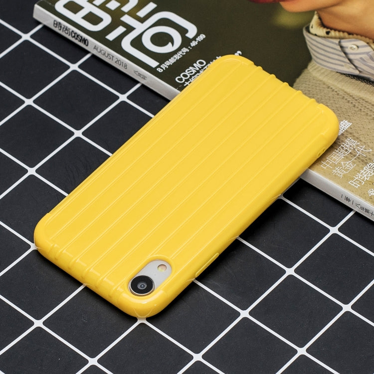 For iPhone XR Suitcase Style Striped Soft TPU Case