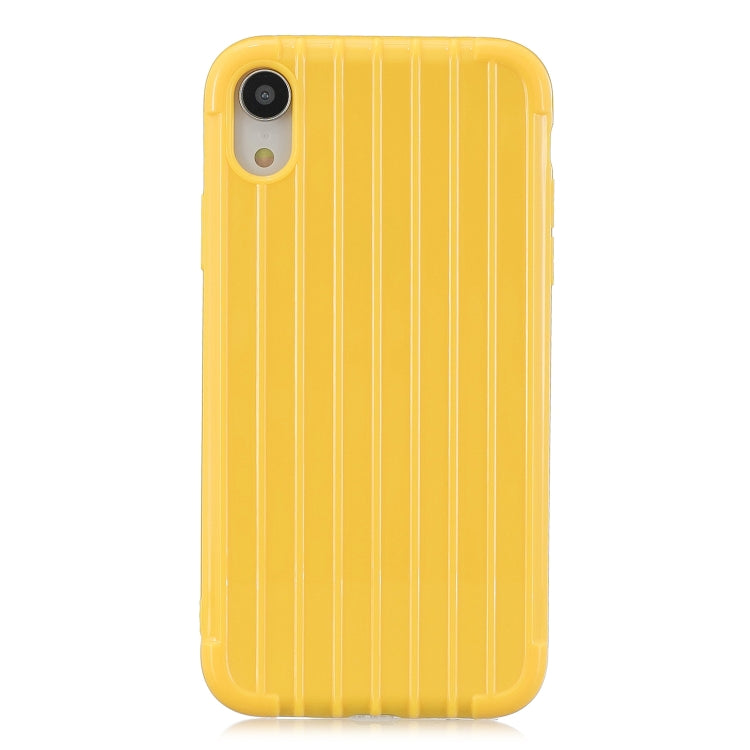 For iPhone XR Suitcase Style Striped Soft TPU Case
