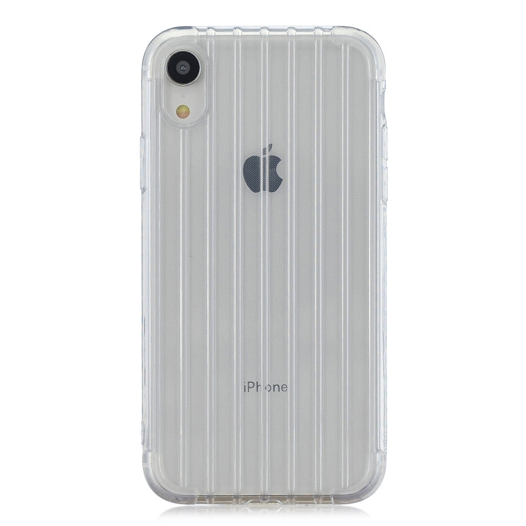 For iPhone XR Suitcase Style Striped Soft TPU Case