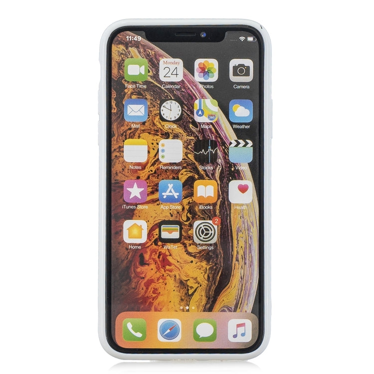 For iPhone XS Max Suitcase Style Striped Soft TPU Case