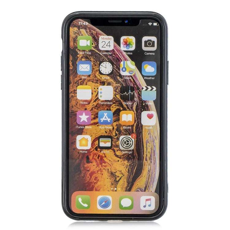 For iPhone XS Max Suitcase Style Striped Soft TPU Case