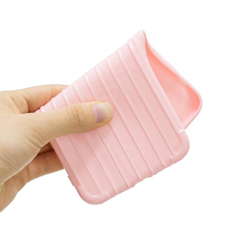 For iPhone XS Max Suitcase Style Striped Soft TPU Case