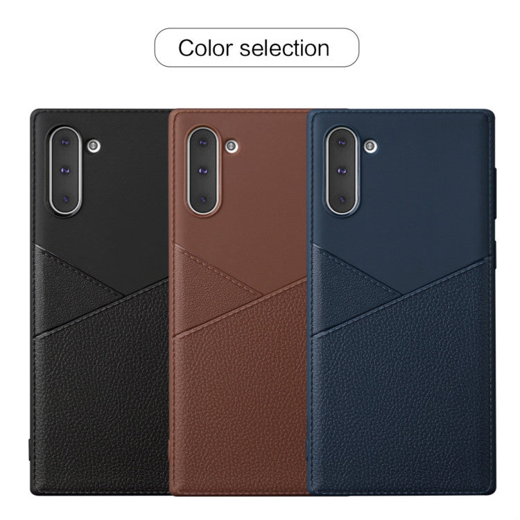 Ultra-thin Shockproof Soft TPU + Leather Case for Galaxy Note10 / Note10 5G(Brown)