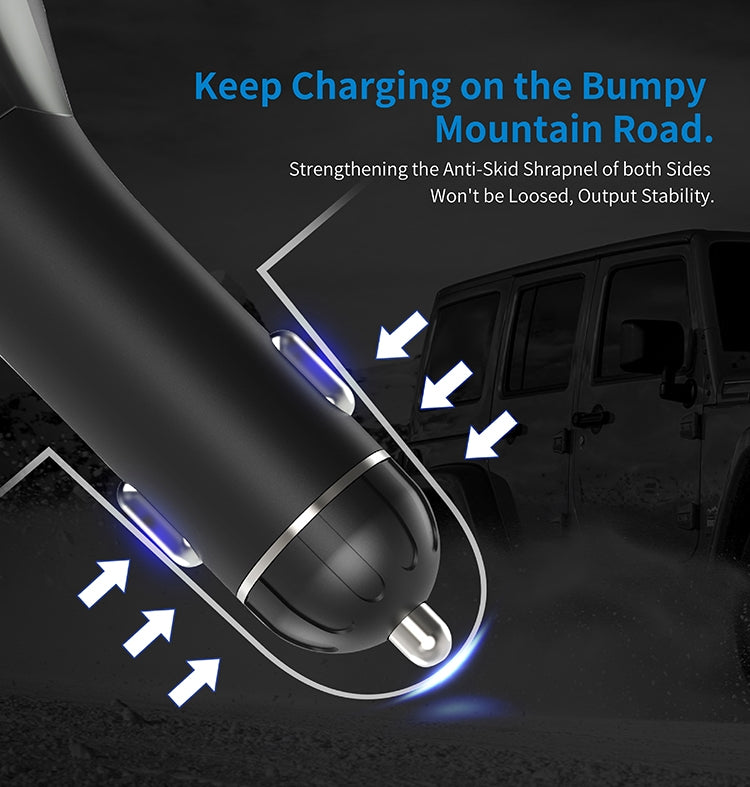 New FM Transmitter Car Charger Car Bluetooth Mp3 Player Black