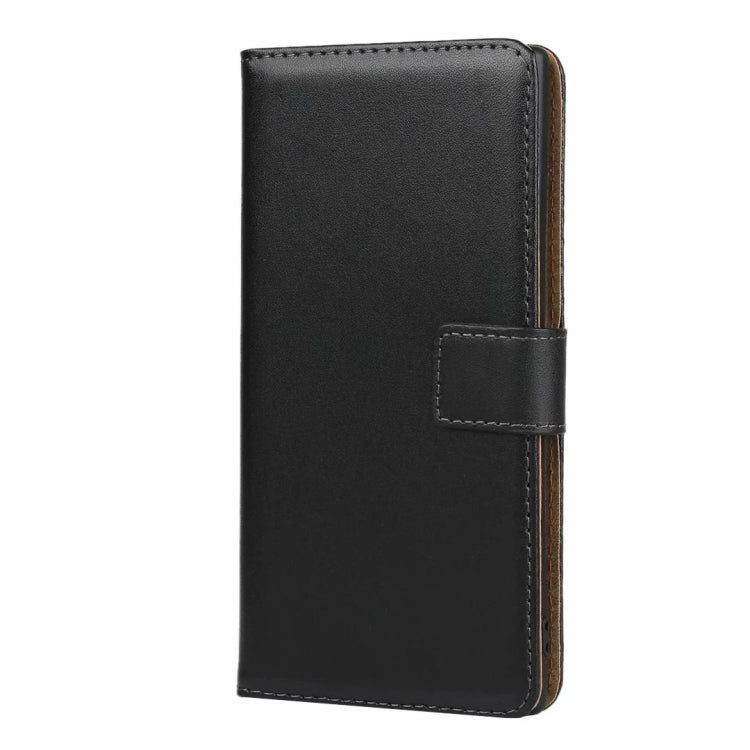 Leather Horizontal Flip Holster for Galaxy Note10 with Magnetic Clasp and Bracket and Card Slot and Wallet(Black)