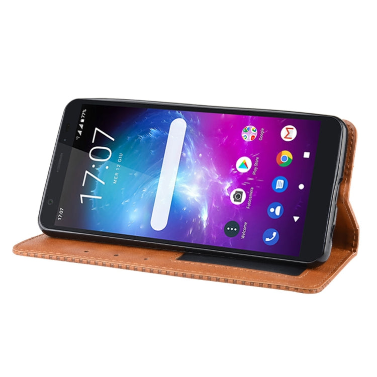 Magnetic Buckle Retro Crazy Horse Texture Horizontal Flip Leather Case for ZTE Blade A5 (2019) , with Holder & Card Slots & Photo Frame