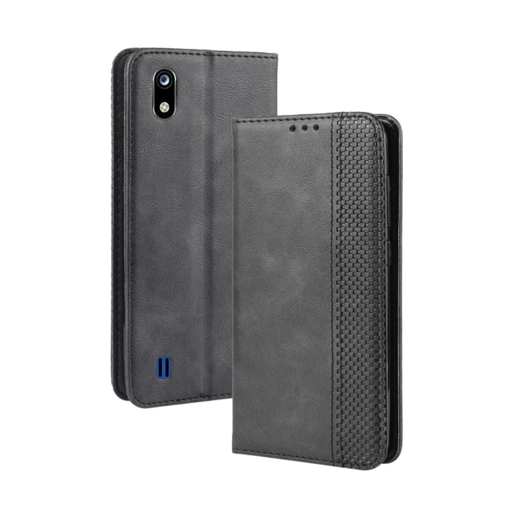 Magnetic Buckle Retro Crazy Horse Texture Horizontal Flip Leather Case for ZTE Blade A7 (2019) , with Holder & Card Slots & Photo Frame