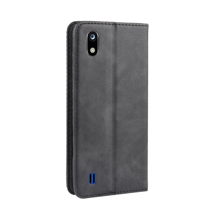 Magnetic Buckle Retro Crazy Horse Texture Horizontal Flip Leather Case for ZTE Blade A7 (2019) , with Holder & Card Slots & Photo Frame
