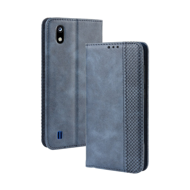 Magnetic Buckle Retro Crazy Horse Texture Horizontal Flip Leather Case for ZTE Blade A7 (2019) , with Holder & Card Slots & Photo Frame