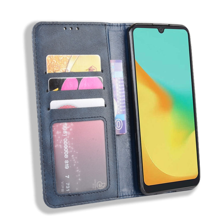 Magnetic Buckle Retro Crazy Horse Texture Horizontal Flip Leather Case for ZTE Blade A7 (2019) , with Holder & Card Slots & Photo Frame