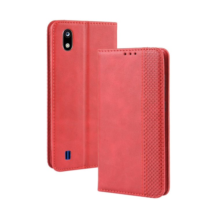 Magnetic Buckle Retro Crazy Horse Texture Horizontal Flip Leather Case for ZTE Blade A7 (2019) , with Holder & Card Slots & Photo Frame