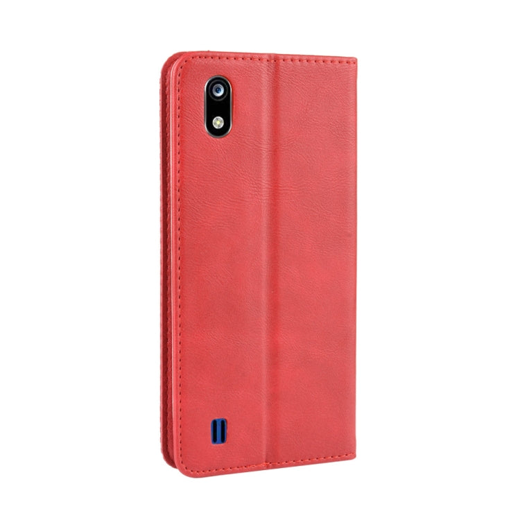 Magnetic Buckle Retro Crazy Horse Texture Horizontal Flip Leather Case for ZTE Blade A7 (2019) , with Holder & Card Slots & Photo Frame