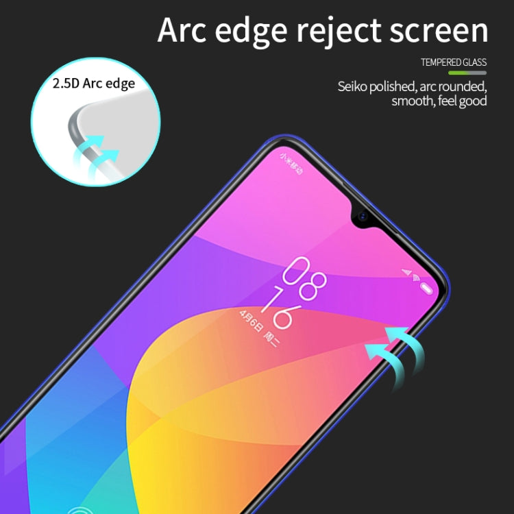 MOFI 9H 2.5D Full Screen Tempered Glass Film for Xiaomi Mi CC9(Black)