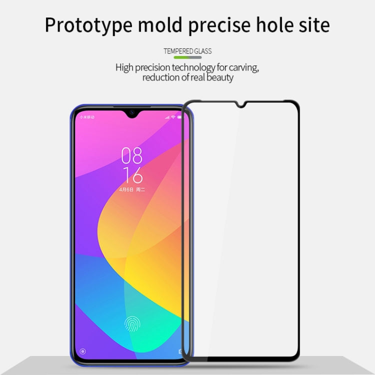 MOFI 9H 3D Explosion-proof Curved Screen Tempered Glass Film for Xiaomi Mi CC9(Black)