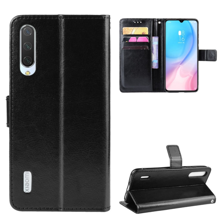 Retro Crazy Horse Texture Horizontal Flip Leather Case for Xiaomi CC9e /A3  , with Holder & Card Slots & Photo Frame