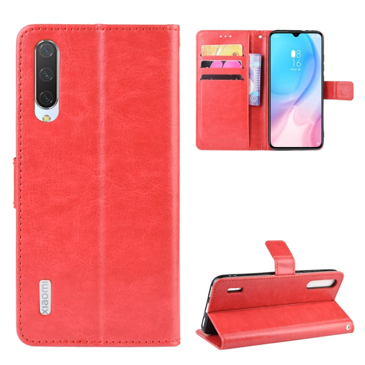 Retro Crazy Horse Texture Horizontal Flip Leather Case for Xiaomi CC9e /A3  , with Holder & Card Slots & Photo Frame