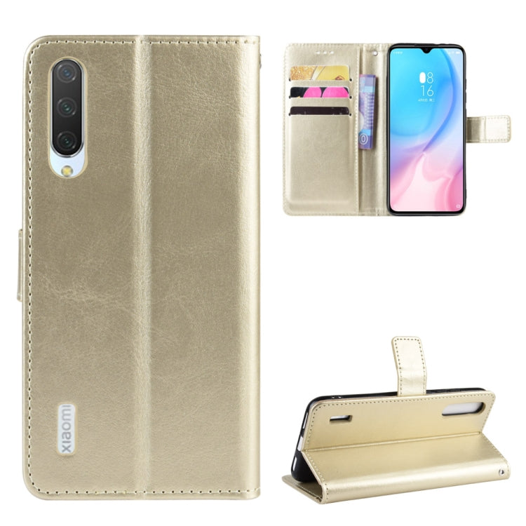 Retro Crazy Horse Texture Horizontal Flip Leather Case for Xiaomi CC9e /A3  , with Holder & Card Slots & Photo Frame