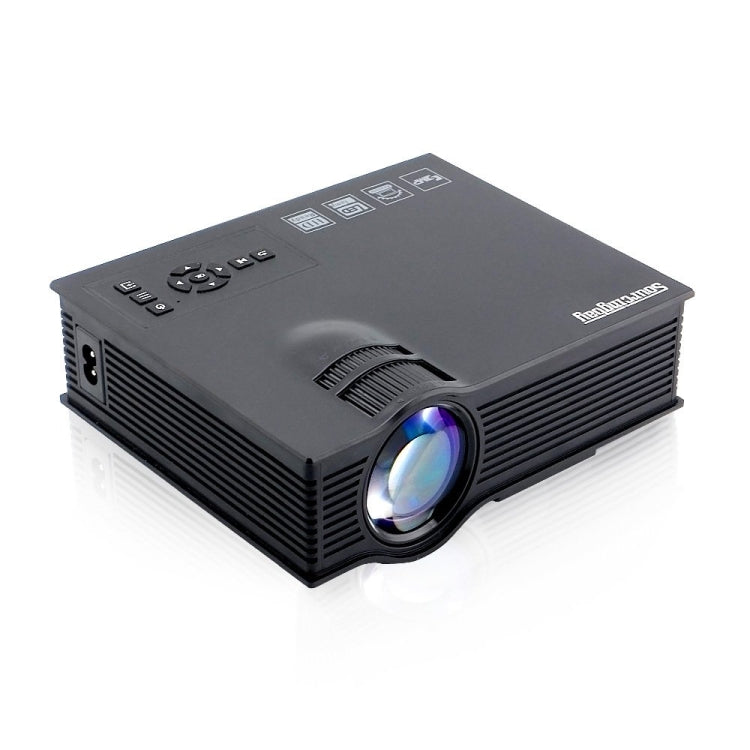 UC40 LED Portable Projector,1200 Lumens Mini Home Theater Support PC/Laptop/TV Box and More, with HDMI/TV/VGA/AV/USB/SD Interface 800*481 Resolution-Black