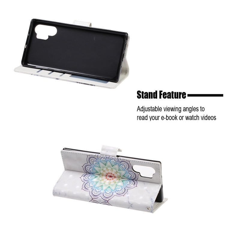 3D Visual Painting Left And Right Open Leather Case for Galaxy Note10+, With Bracket & Card Slot & Wallet & Bracelet