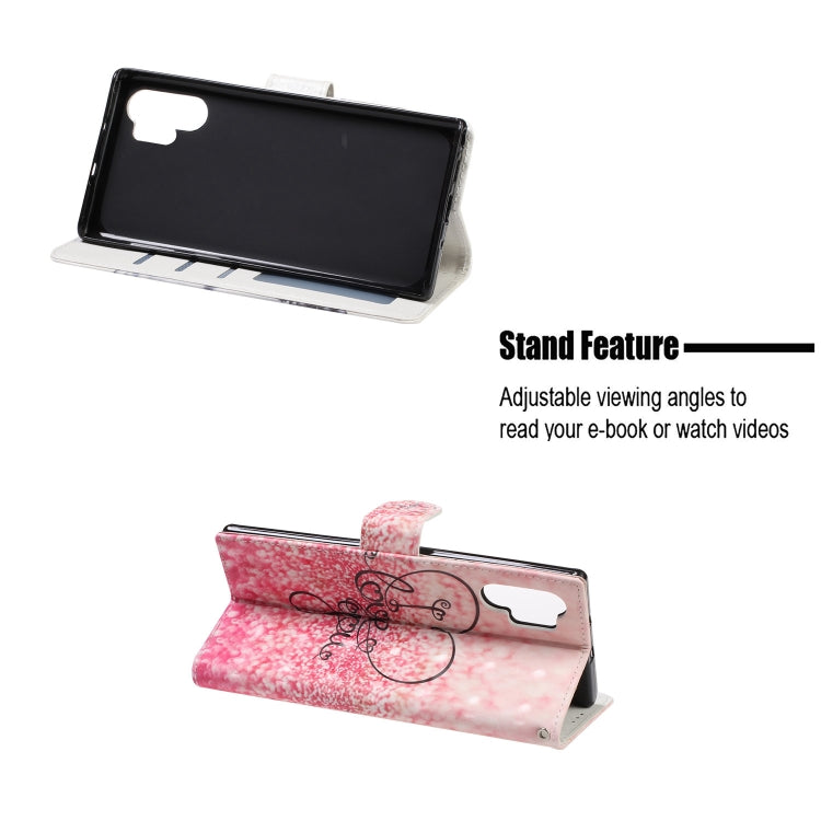 3D Visual Painting Left And Right Open Leather Case for Galaxy Note10+, With Bracket & Card Slot & Wallet & Bracelet