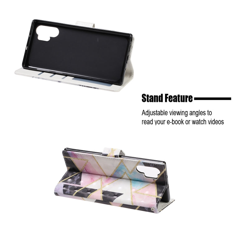 3D Visual Painting Left And Right Open Leather Case for Galaxy Note10+, With Bracket & Card Slot & Wallet & Bracelet