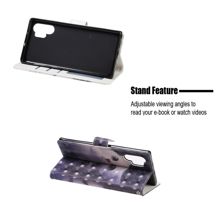 3D Visual Painting Left And Right Open Leather Case for Galaxy Note10+, With Bracket & Card Slot & Wallet & Bracelet