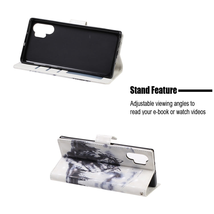 3D Visual Painting Left And Right Open Leather Case for Galaxy Note10+, With Bracket & Card Slot & Wallet & Bracelet