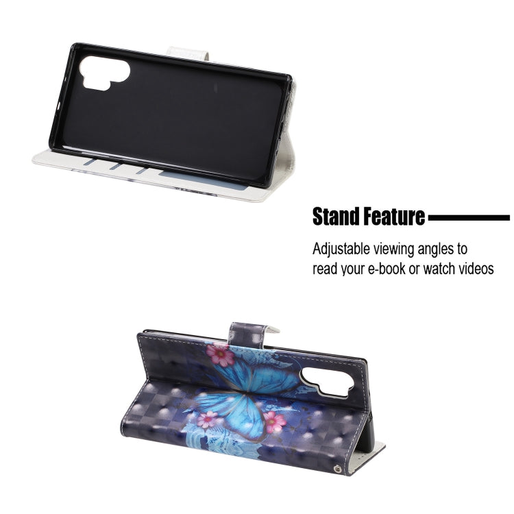 3D Visual Painting Left And Right Open Leather Case for Galaxy Note10+, With Bracket & Card Slot & Wallet & Bracelet