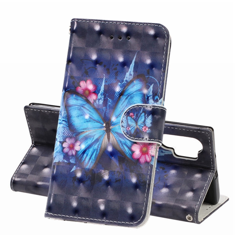 3D Visual Painting Left And Right Open Leather Case for Galaxy Note10+, With Bracket & Card Slot & Wallet & Bracelet