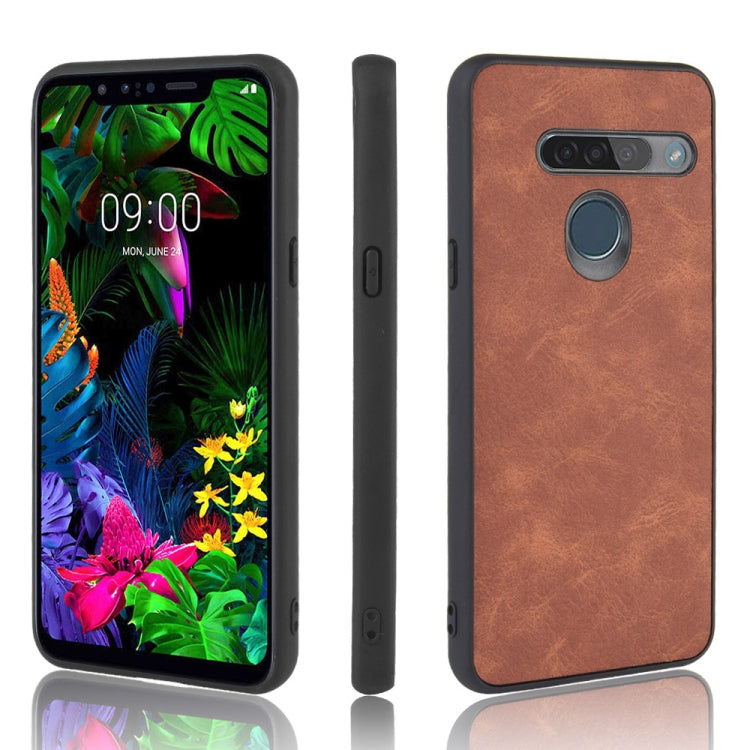Shockproof Sheep Skin PC + PU + TPU Case For LG G8s ThinQ