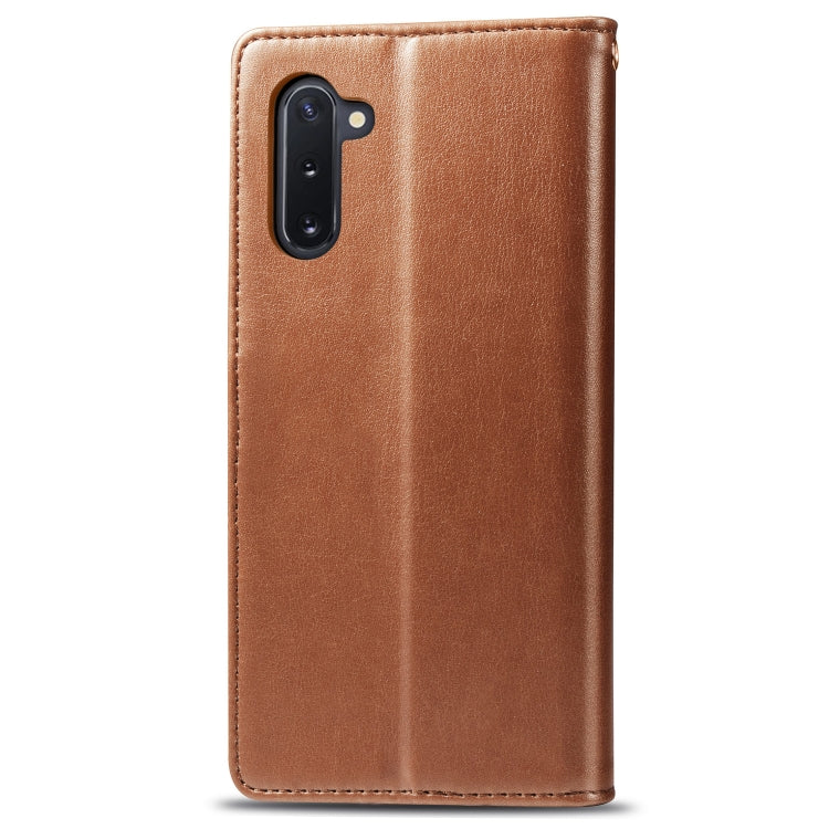 Retro Solid Color Leather Buckle Mobile Phone Protection Leather Case with Photo Frame & Card Slot & Wallet & Bracket Function for Galaxy Note 10