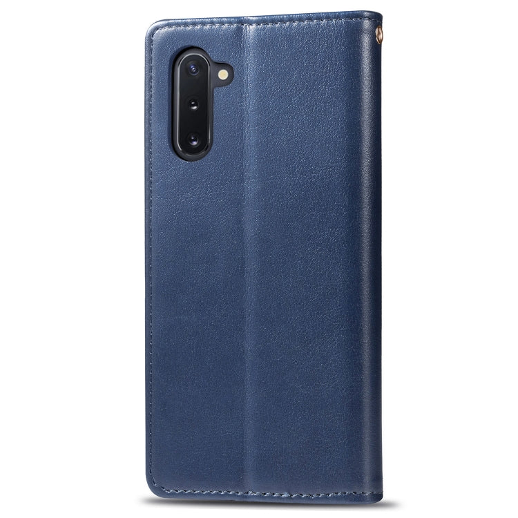 Retro Solid Color Leather Buckle Mobile Phone Protection Leather Case with Photo Frame & Card Slot & Wallet & Bracket Function for Galaxy Note 10