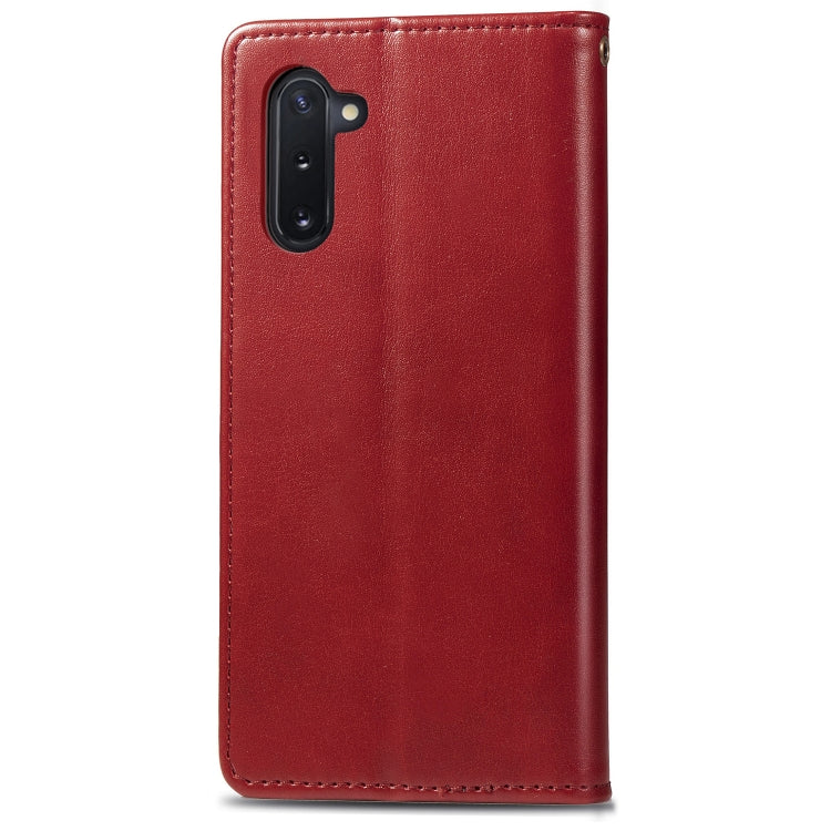 Retro Solid Color Leather Buckle Mobile Phone Protection Leather Case with Photo Frame & Card Slot & Wallet & Bracket Function for Galaxy Note 10