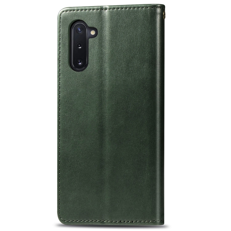 Retro Solid Color Leather Buckle Mobile Phone Protection Leather Case with Photo Frame & Card Slot & Wallet & Bracket Function for Galaxy Note 10