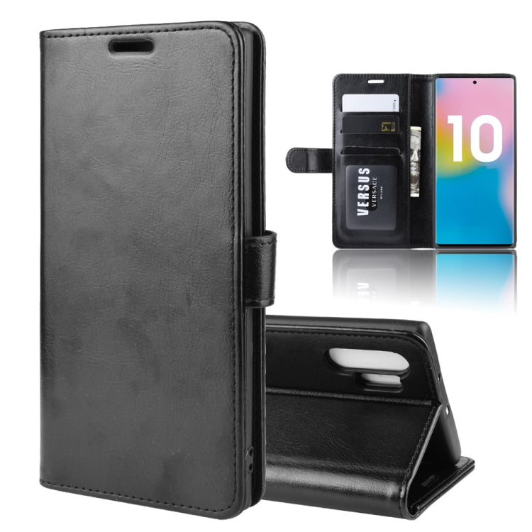 R64 Texture Single Fold Horizontal Flip Leather Case for Galaxy Note 10+, with Holder & Card Slots & Wallet