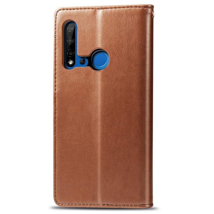 Retro Solid Color Leather Buckle Mobile Phone Protection Leather Case with Lanyard & Photo Frame & Card Slot & Wallet & Bracket Function for Huawei P20 lite 2019 / Nova 5i