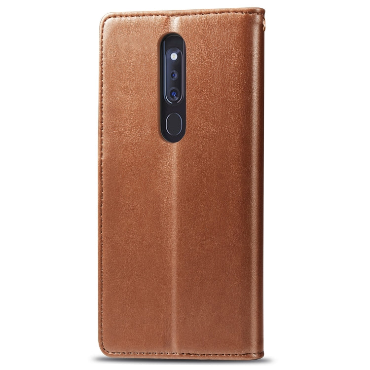 Retro Solid Color Leather Buckle Mobile Phone Protection Leather Case with Lanyard & Photo Frame & Card Slot & Wallet & Bracket Function for OPPO F11 / A9