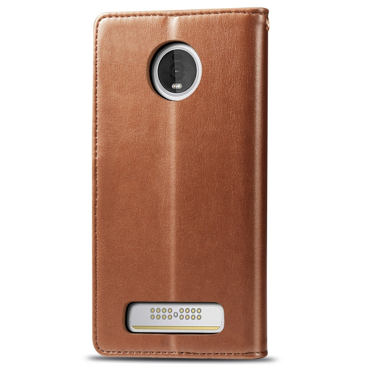 Retro Solid Color Leather Buckle Mobile Phone Protection Leather Case with Lanyard & Photo Frame & Card Slot & Wallet & Bracket Function for MOTO Z4