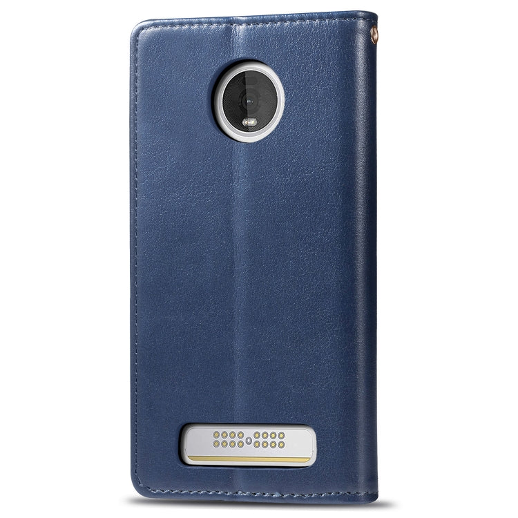 Retro Solid Color Leather Buckle Mobile Phone Protection Leather Case with Lanyard & Photo Frame & Card Slot & Wallet & Bracket Function for MOTO Z4